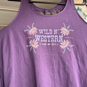 Boot Barn Wild N' Western Purple Tank Top